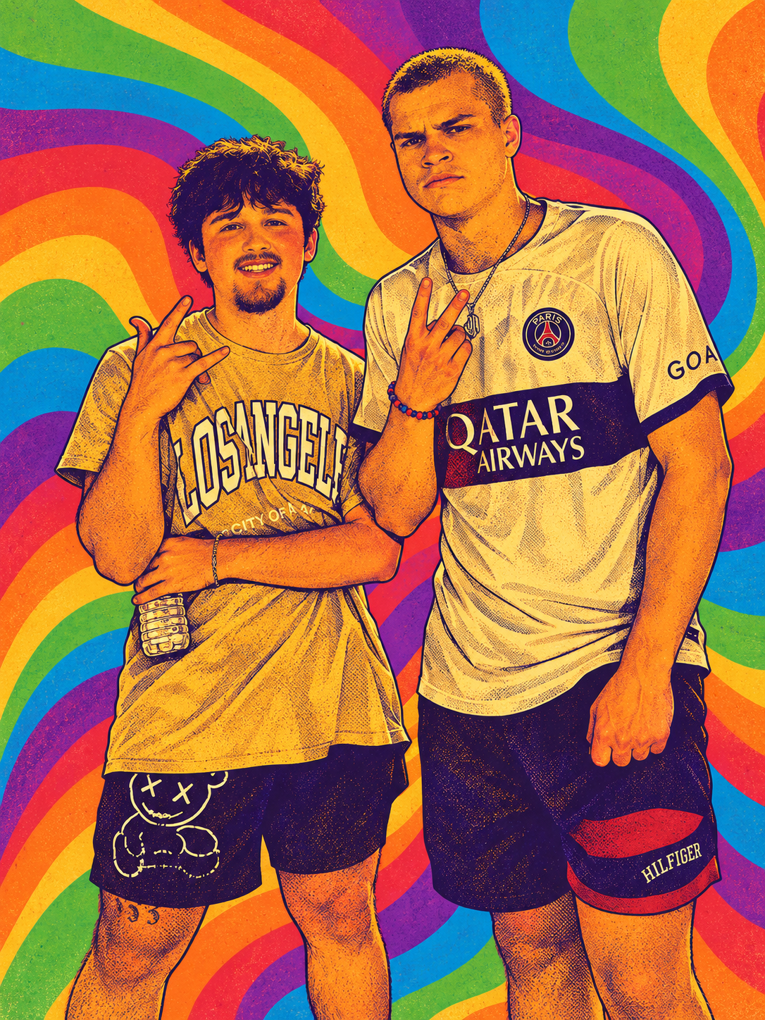 Solary (left) with Jynxzi (right), illustrated from a shared photo